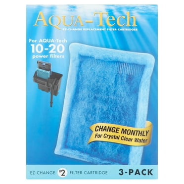 Aqua-Tech EZ-Change Aquarium Filter Cartridge for 10-20G Filters, 3pk