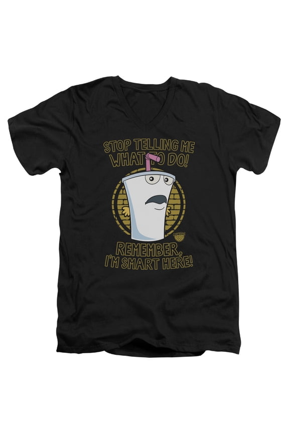 Aqua Teen Hunger Force - Stop - Slim Fit V Neck Shirt - Large