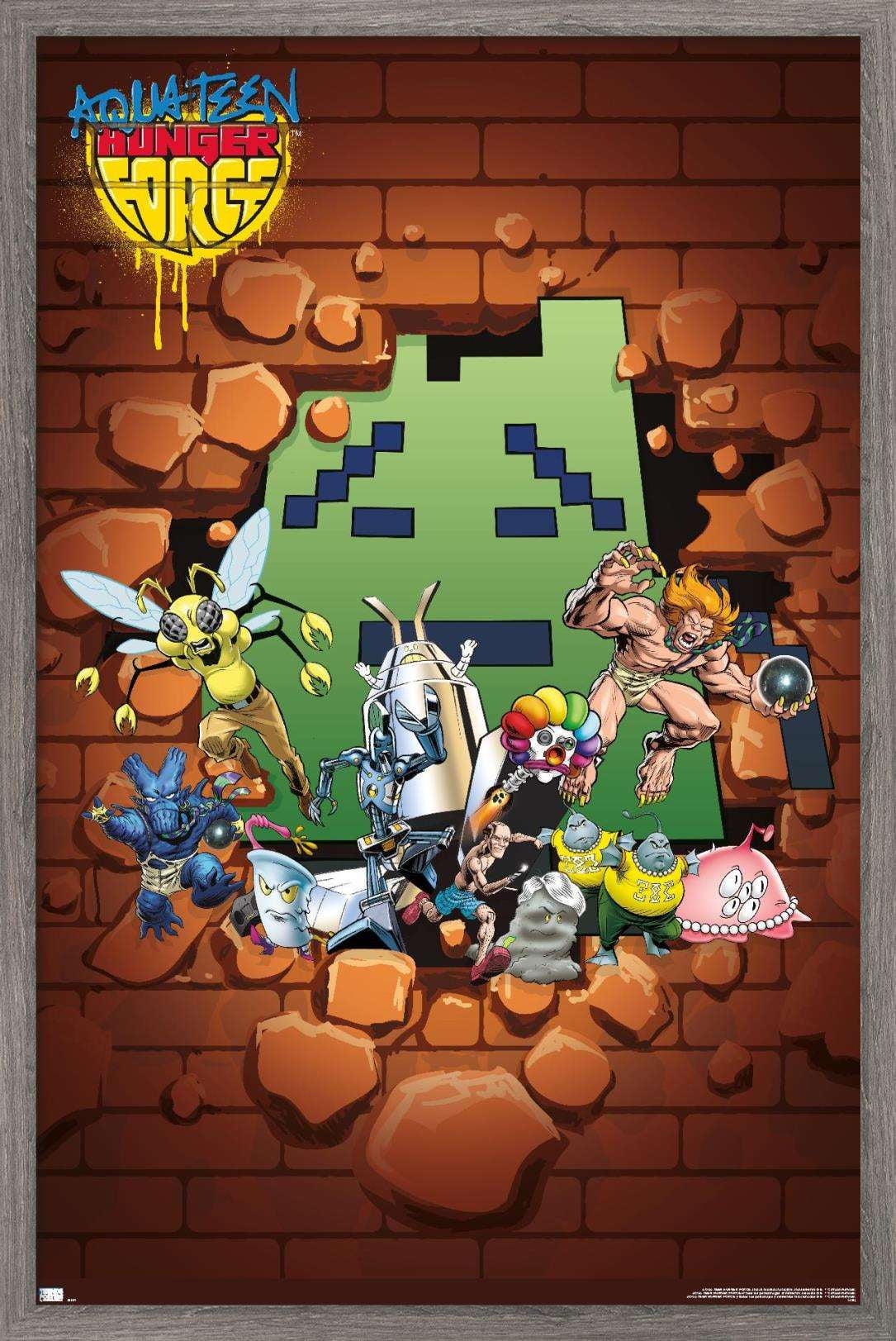 Aqua Teen Hunger Force - Villains Wall Poster, 22.375" x 34", Framed