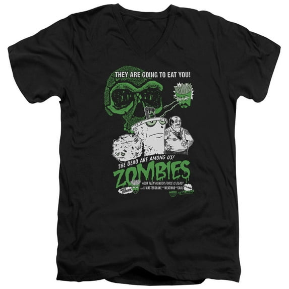 Aqua Teen Hunger Force - Zombies - Slim Fit V Neck Shirt - Small