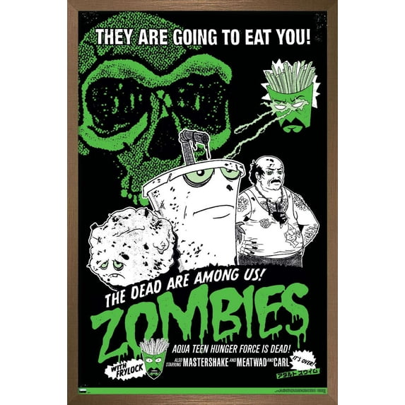 Aqua Teen Hunger Force - Zombies Wall Poster, 14.725" x 22.375", Framed