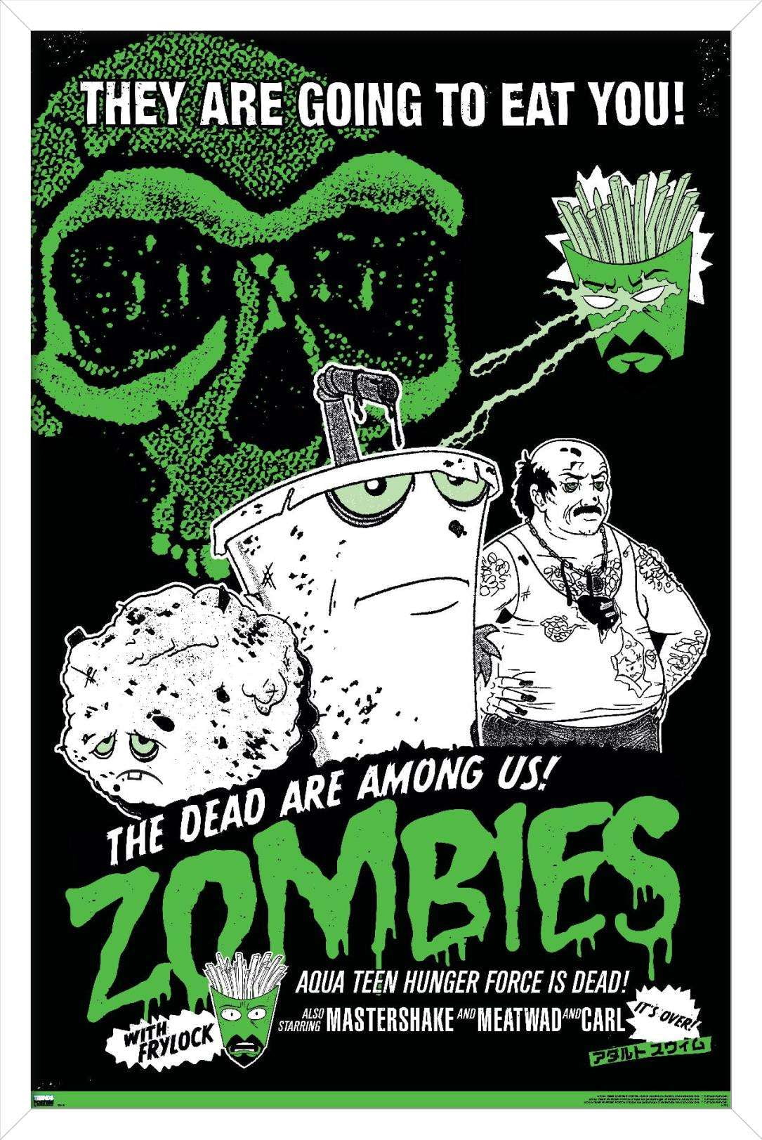 Aqua Teen Hunger Force - Zombies Wall Poster, 14.725" x 22.375", Framed