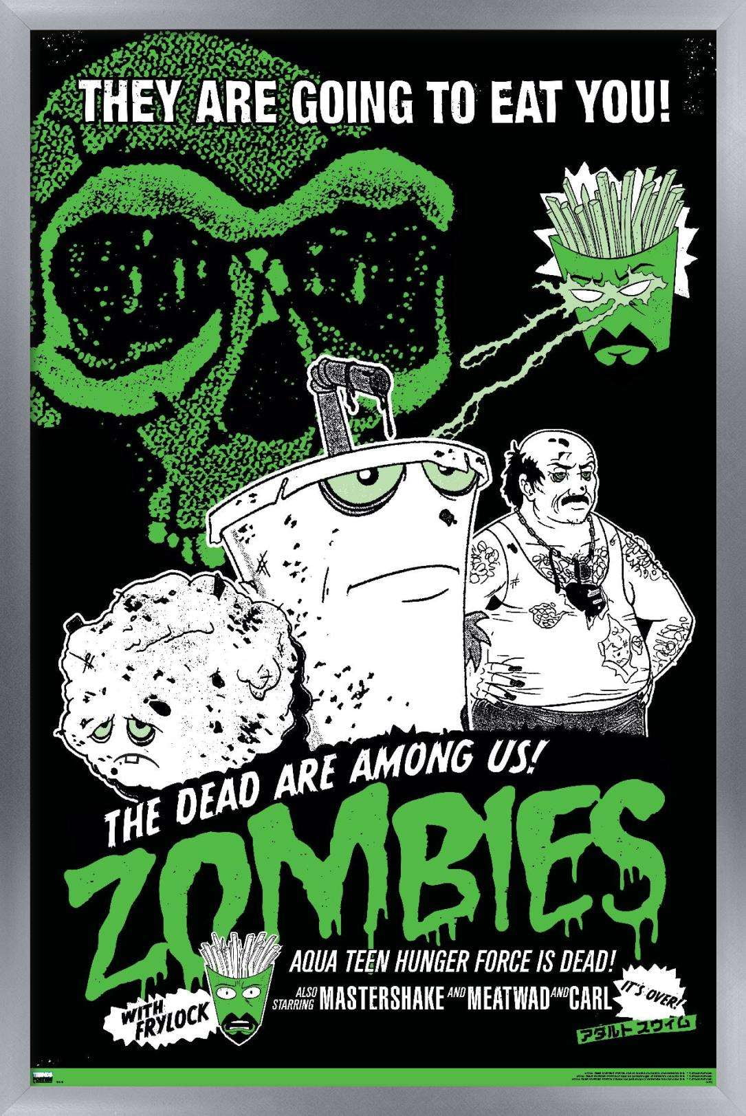 Aqua Teen Hunger Force - Zombies Wall Poster, 22.375" x 34", Framed