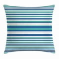 thumbnail image 1 of Aqua Throw Pillow Cushion Cover, Abstract Floral Mosaic Like Image Round Horizontal Circles Image, Decorative Square Accent Pillow Case, 20 X 20 Inches, Seafoam White and Light Blue, by Ambesonne, 1 of 2