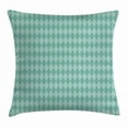 thumbnail image 1 of Aqua Throw Pillow Cushion Cover, Layers of Ocean Blue Inspired Rectangular Geometrical Tile Seem Image, Decorative Square Accent Pillow Case, 20 X 20 Inches, Turquoise and Light Blue, by Ambesonne, 1 of 2