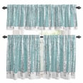 thumbnail image 1 of Aqua Tree Trunk Kitchen Curtains Valances and Tiers Set of 3 Farm Forest Snow Watercolor Botanical Country Tier Curtains and Valance with Rod Pocket for Small Windows, 27.5"x24", 1 of 9