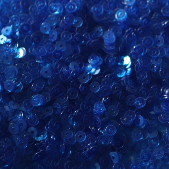 Aqua Turquoise Blue Sequins 3mm Transparent See-Thru Made in USA