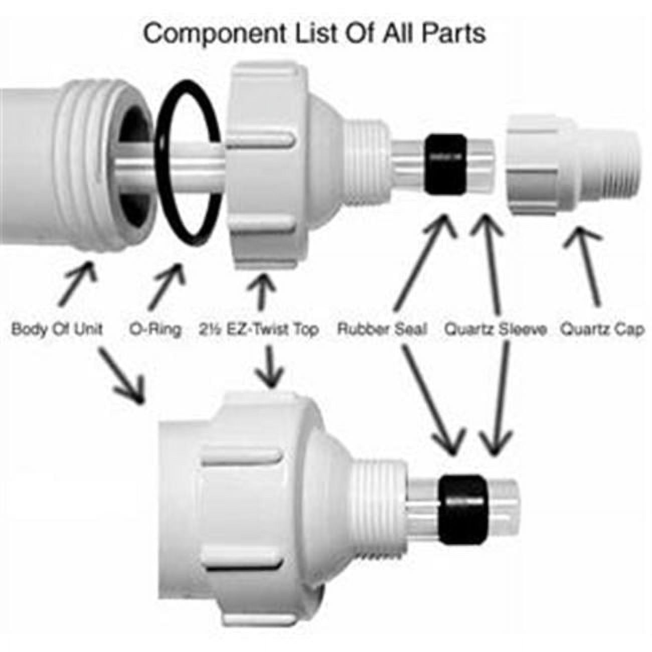 White Plastic UV Lamp End Connector for Aquariums