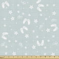 thumbnail image 1 of Ambesonne Aqua Fabric by the Yard Upholstery, Beach Theme Sea Star, 2 Yards, Seafoam and White, 1 of 4