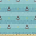 thumbnail image 1 of Ambesonne Aqua Fabric by the Yard Upholstery, Anchor Nautical Dotted, 3 Yards, Multicolor, 1 of 4