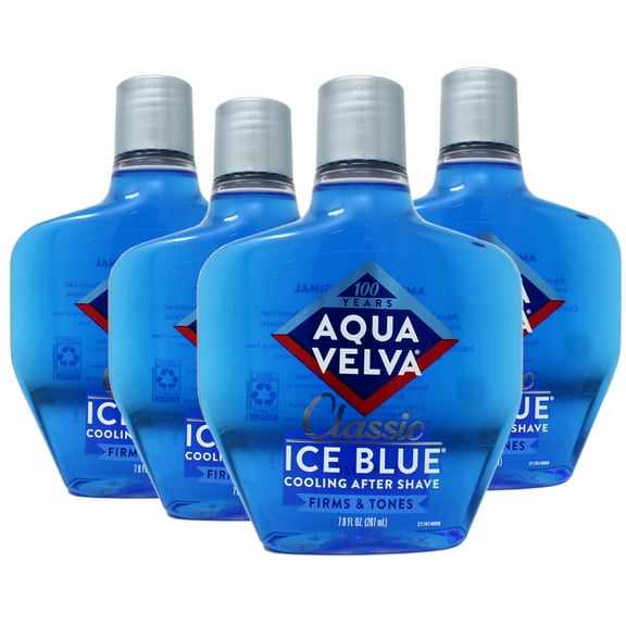 Aqua Velva Cooling After Shave, Firms & Tones, Classic Ice Blue, 7 fl oz (Pack of 4)