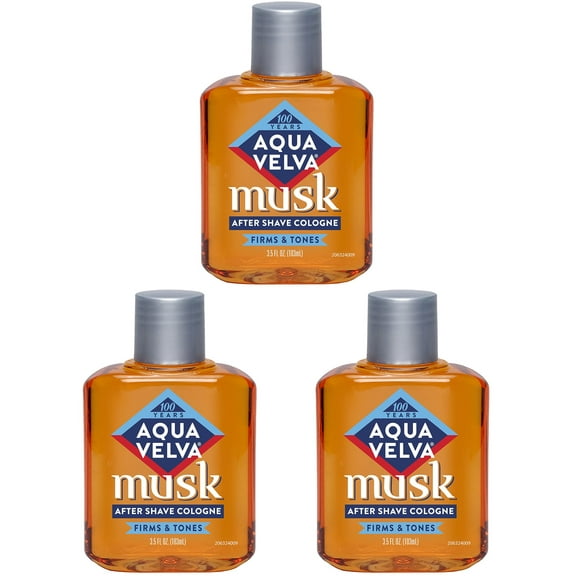 Aqua Velva After Shave Cologne, Musk - 3.5 Oz, 3 Pack
