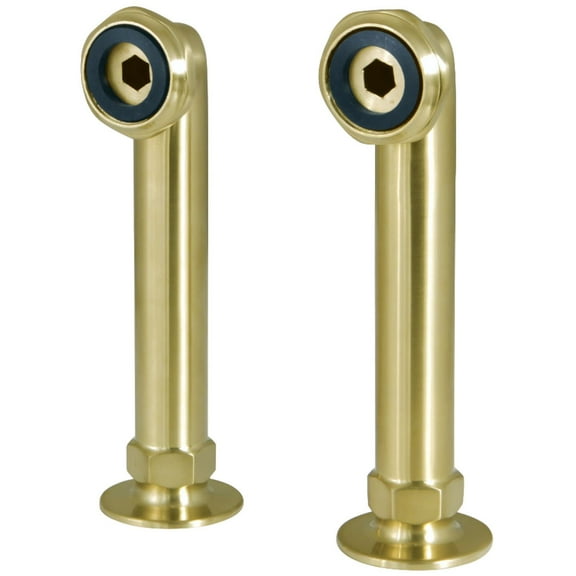 Aqua Vintage AE6RS7 6-Inch Deck Mount Riser for Leg Tub Filler, Brushed Brass