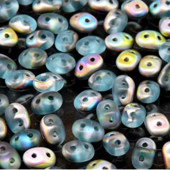 Aqua Vitrail Matte Superduo Beads DU0560020-28171-TB