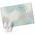 thumbnail image 1 of Aqua White 2'x3' Washable Rug, Abstract Grey Chrysanthemum Flower Floral Non-Slip Soft Doormat Area Rugs for Entrance Bathroom Bedsides, Carpet for Kitchen Bedroom, Entryway Floor Mat, 1 of 9