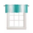 thumbnail image 1 of Aqua White Ombre Kitchen Valances for Windows Farmhouse Linen Window Valance Curtain for Living Room Window Treatment Gradient Abstract Minimalist Aesthetic Valance Rod Pocket Topper, 42 x 12 Inch, 1 of 6