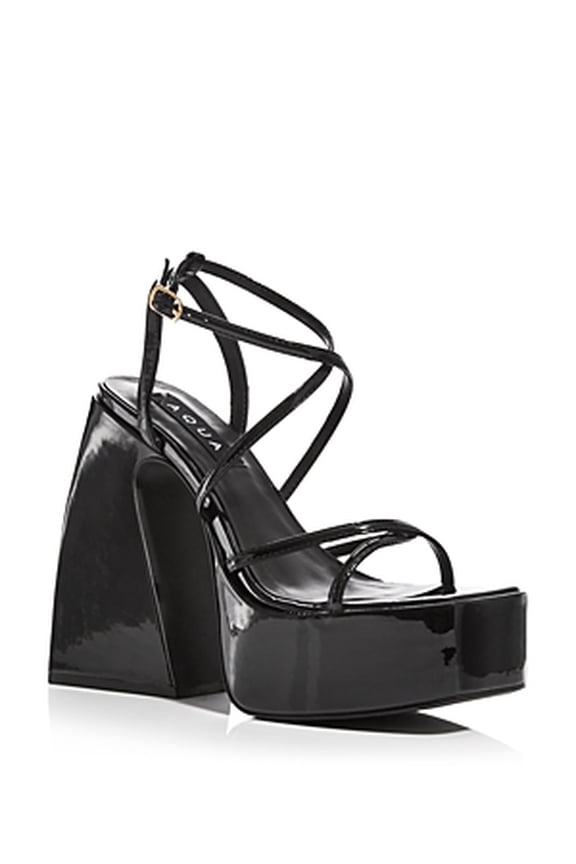 Women's Chanc Strappy Heels Black Patent 9.5M