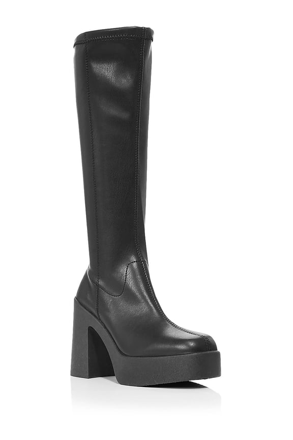 Womens BILLY Faux Leather Platform Knee-High Boots