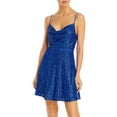 thumbnail image 1 of Aqua Womens Belted Mini Fit & Flare Dress, 1 of 2