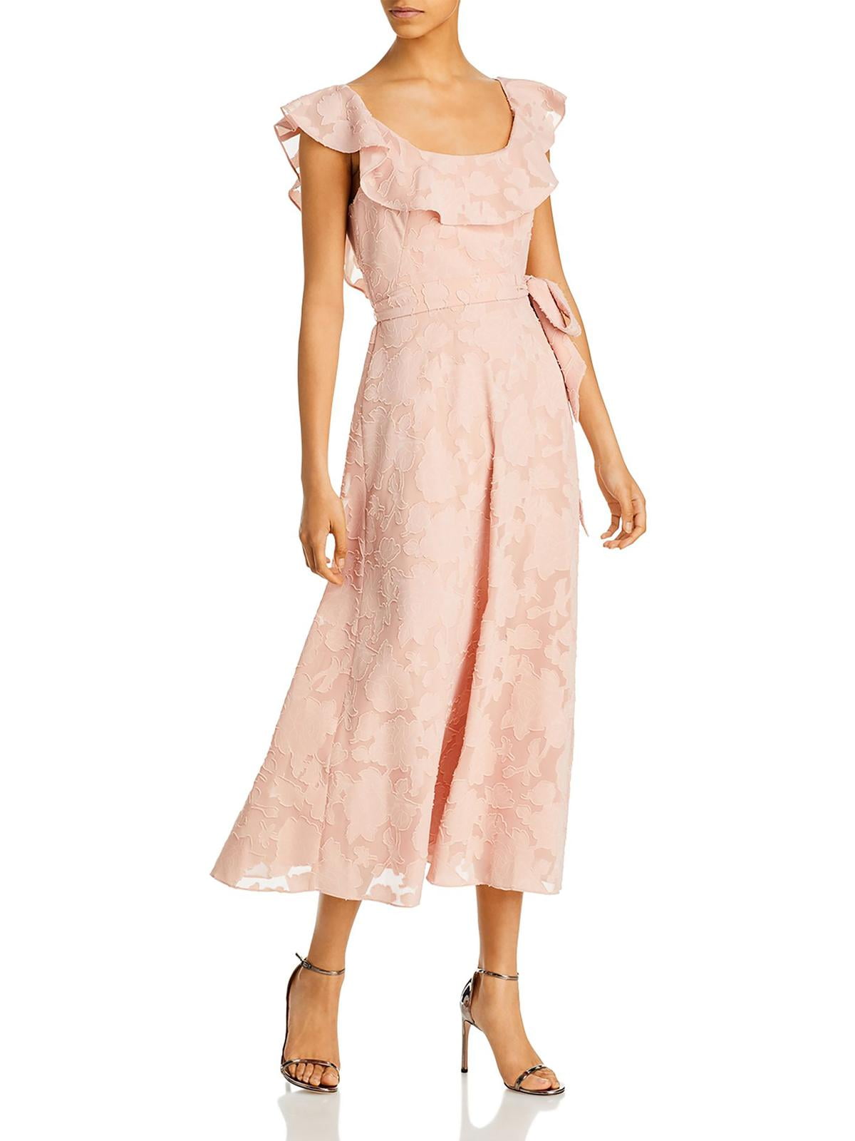 Aqua ROSE DAWN Women's Textured Floral MIDI Dress, US 16 - Walmart.com