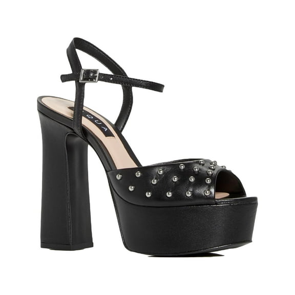 Aqua Womens Cullen Leather Ankle Strap Platform Sandals