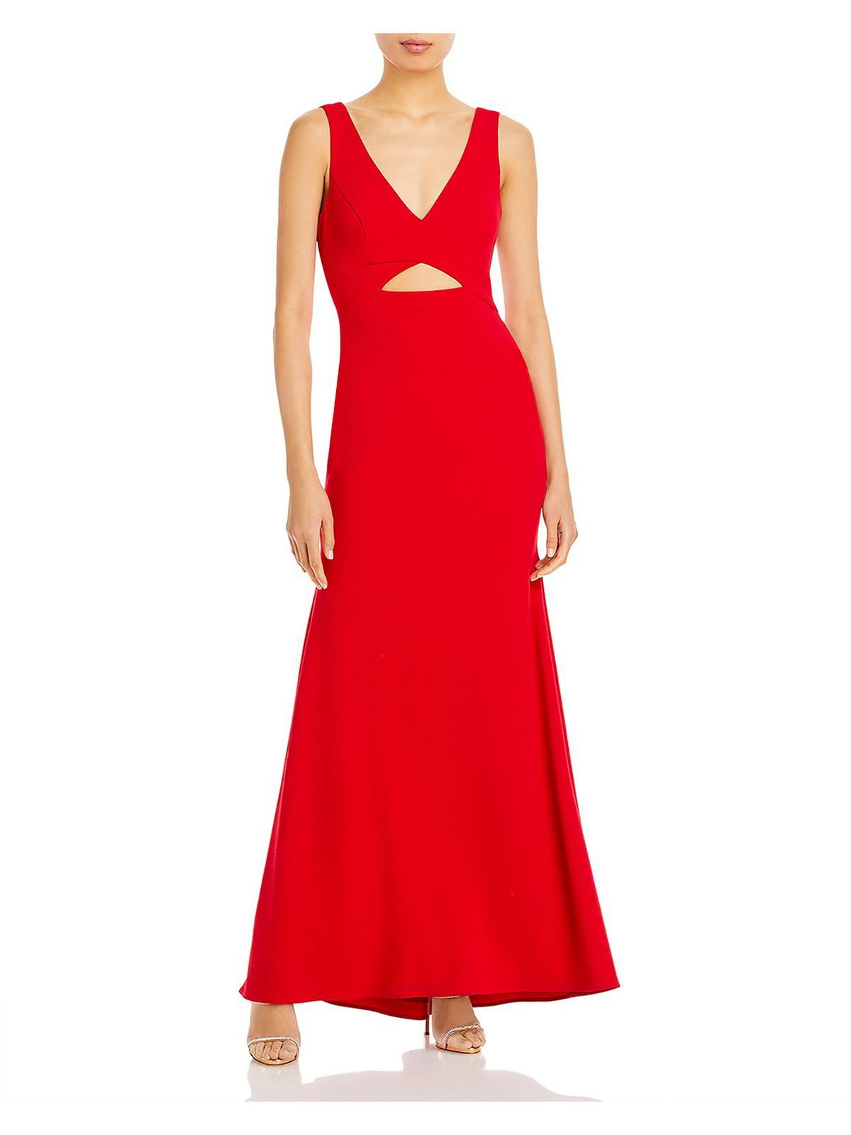 Aqua Womens CutOut Maxi Evening Dress