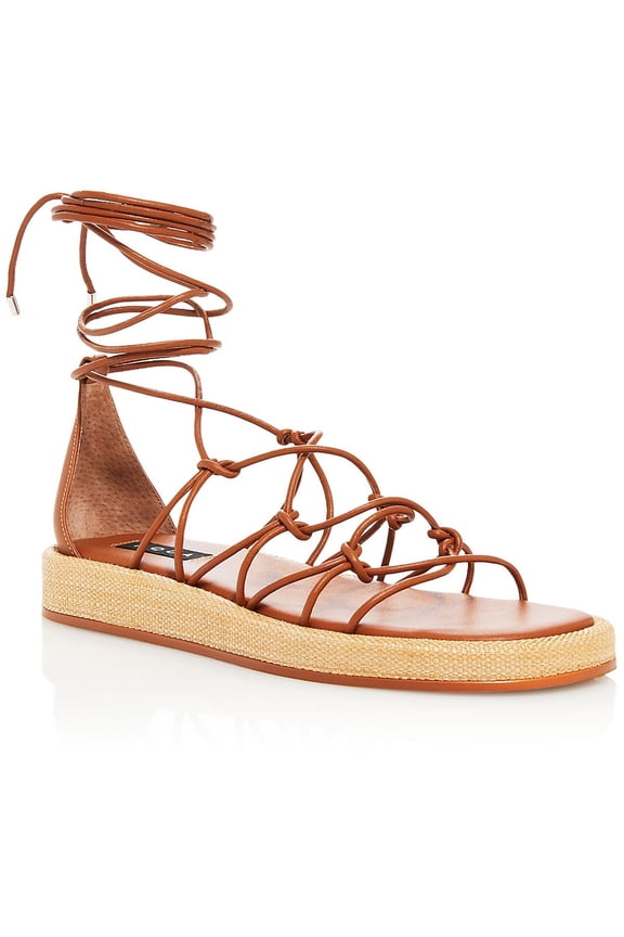 Womens Emil Leather Strappy Gladiator Sandals