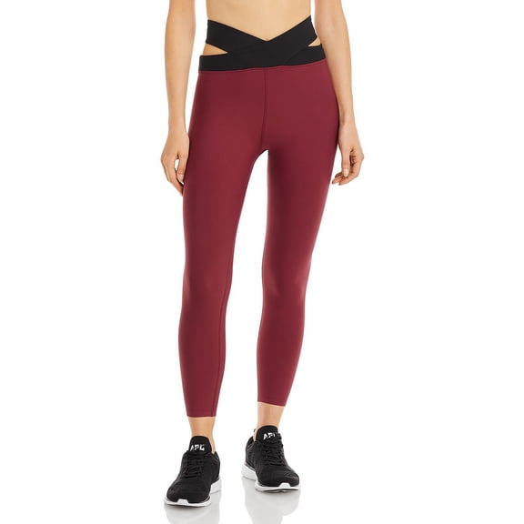 Aqua Womens High Rise Fitness Athletic Leggings