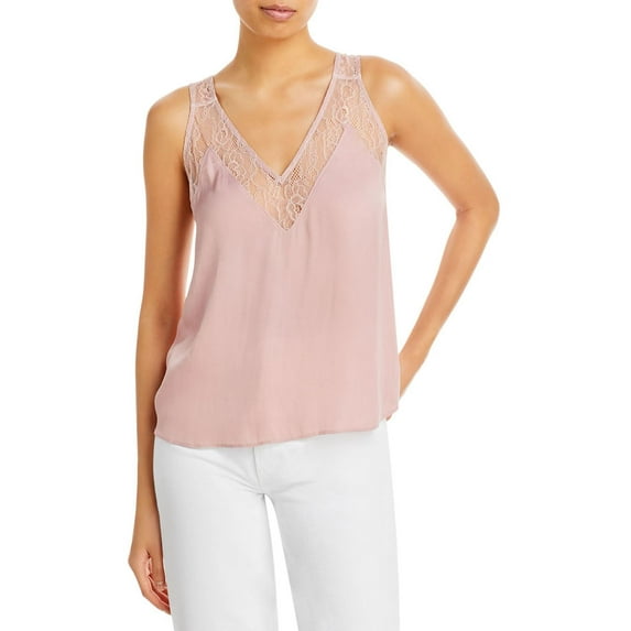 Aqua Womens Lace Double V Cami