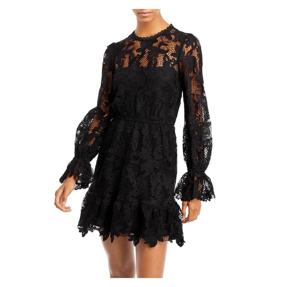 Aqua Womens Lace Mini Cocktail and Party Dress
