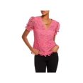 thumbnail image 1 of Aqua Womens Lace Overlay Button Up Blouse, 1 of 2