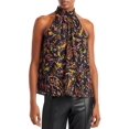 thumbnail image 1 of Aqua Womens Metallic Paisley Halter Top, 1 of 2