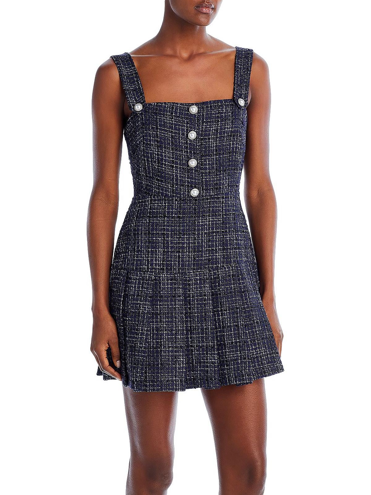 knee length dresses for ladies Nova Metallic Tweed Mini Dress – The Augusta Clothing Company main image 0