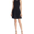 thumbnail image 1 of Aqua Womens Ponte Fit & Flare Dress, Black, Small, 1 of 1