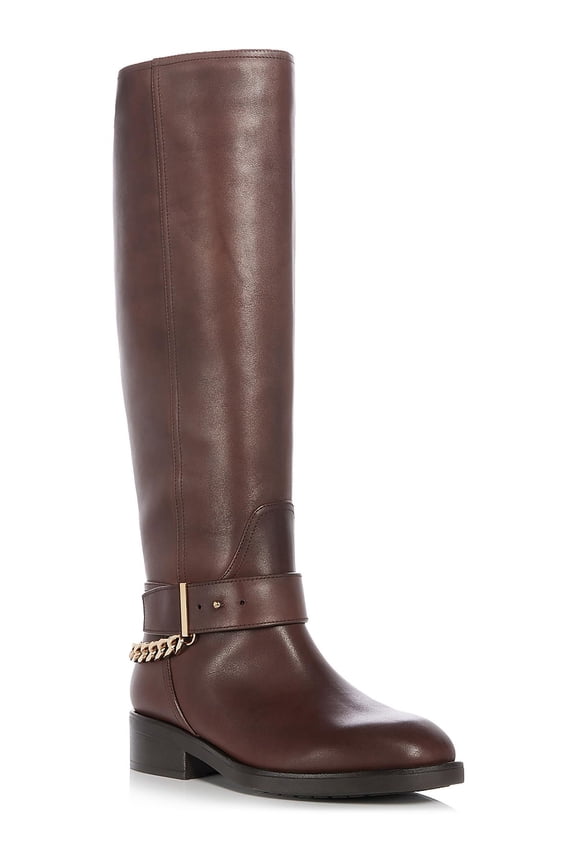 Womens Riley Leather Round toe Knee-High Boots