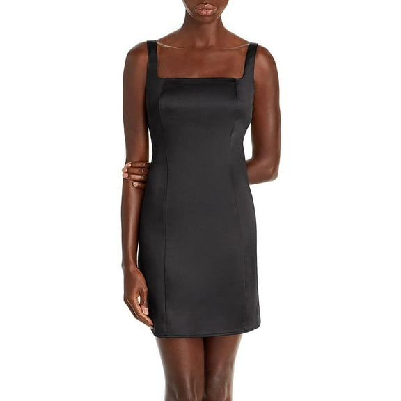 Aqua Womens Satin Sleeveless Bodycon Dress