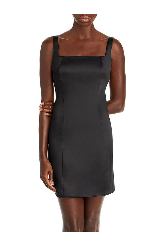 Womens Satin Sleeveless Bodycon Dress