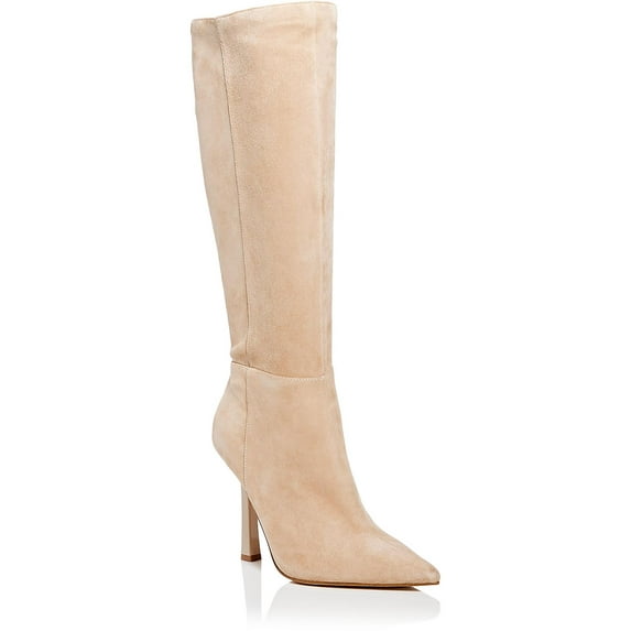 Aqua Womens Shea Faux Suede Zipper Knee-High Boots