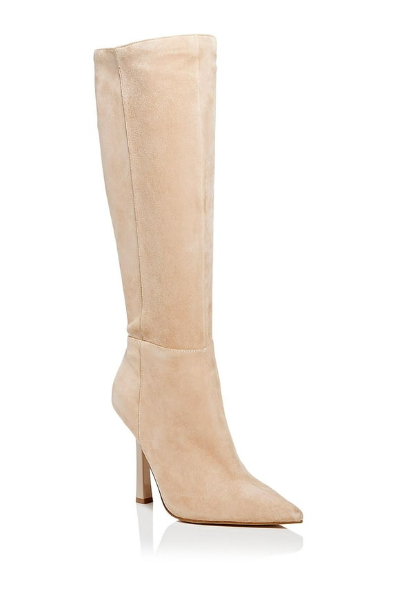 Womens Shea Faux Suede Zipper Knee-High Boots