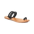 thumbnail image 1 of Aqua Womens Slay Leather Braided Flats, 1 of 3