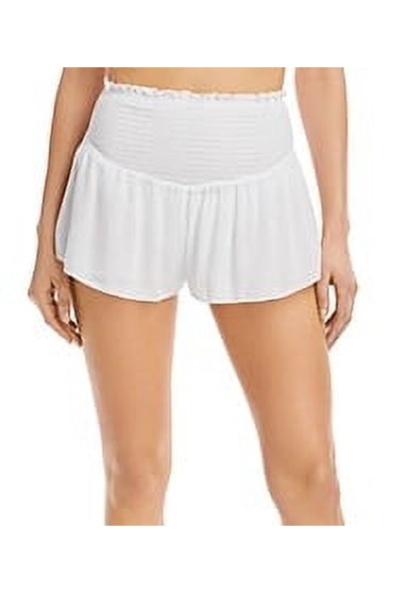 Womens Smocked Shorts Cover-Up