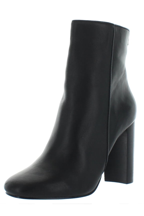 Womens Soren Leather Block Heel Ankle Boots