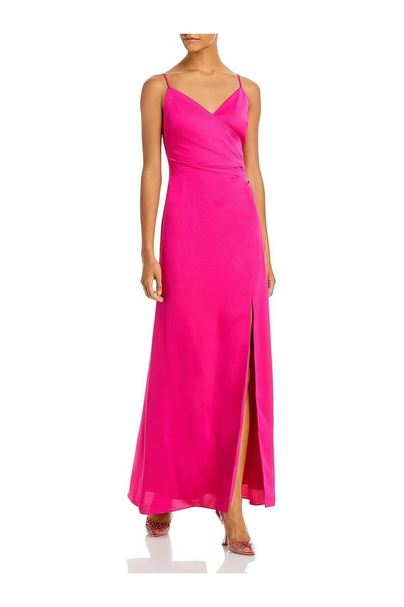 Womens Tie Back Split Hem Maxi Dress