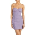 thumbnail image 1 of Aqua Womens Tweed Strapless Mini Dress, 1 of 2