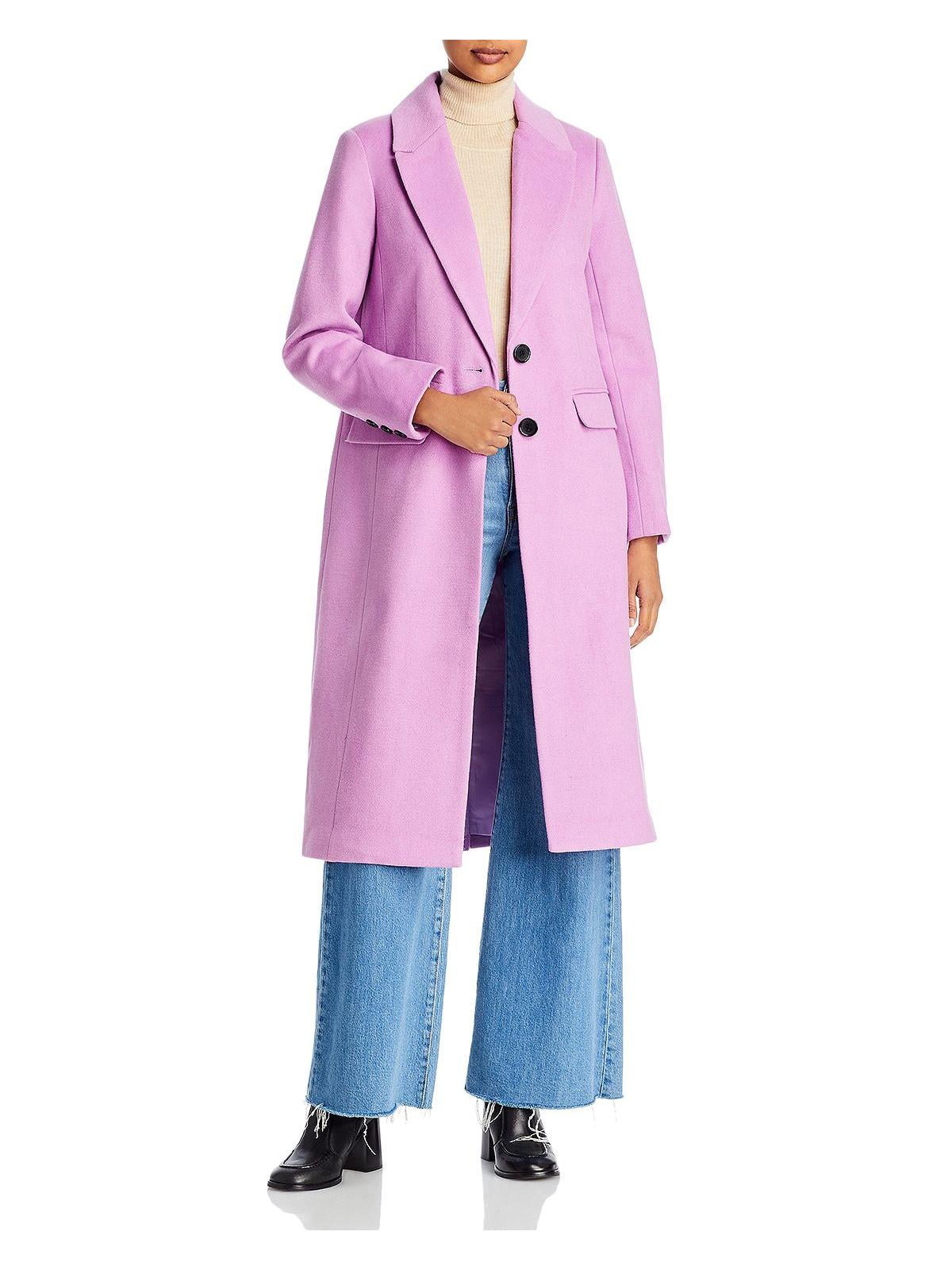 Aqua Womens Wool Blend Button Walker Coat