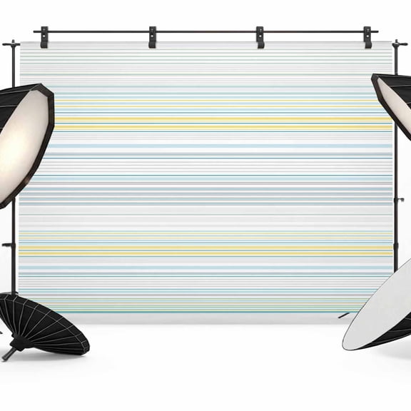 Aqua Yellow Stripe Backdrop for Photoshoot,Photography Photo Studio Background Wall Backdrop,Abstract Art Modern Vertical Striped Back Drop Banner Panel for Portraits Wedding Live Streaming 8x6Ft