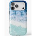 Shell Posster Blue Aqua and Blue Ocean Wave Tough Phone Case, Polycarbonate Shell with ...