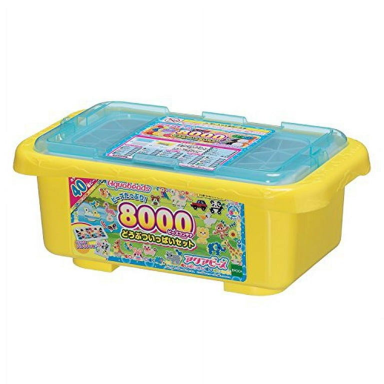 Aqua beads 8000 bead container A set full of animals AQ-291// Tray
