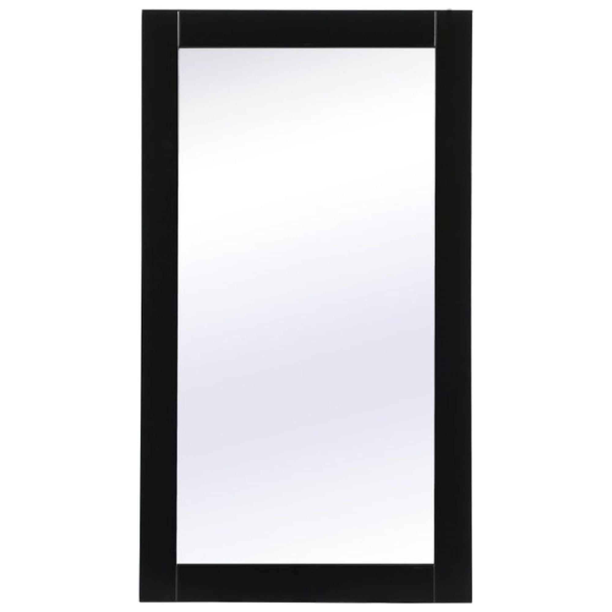 Black Rectangular MDF Vanity Mirror 18x32 Inch
