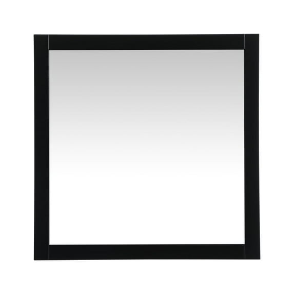 Aqua vanity mirror 36x36 inch in black